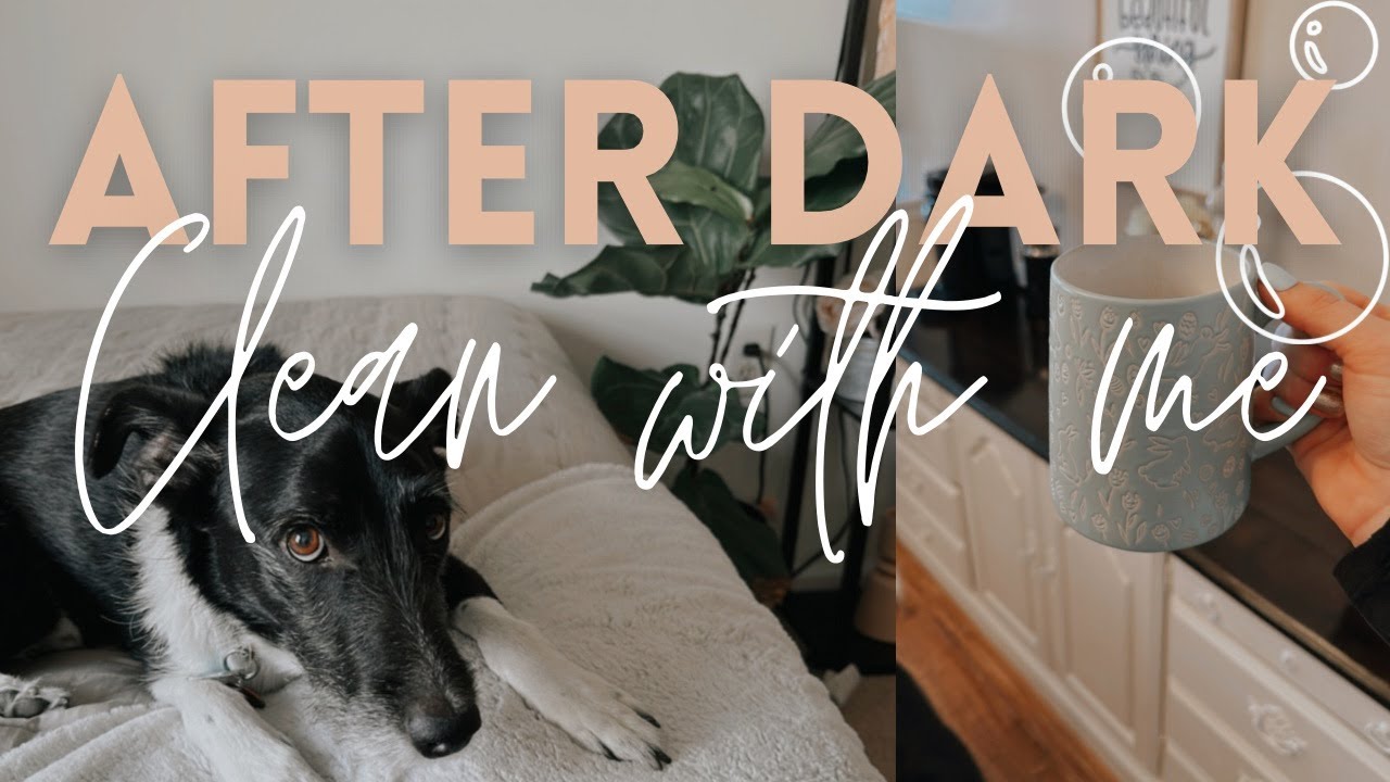 AFTER DARK SPRING CLEAN WITH ME Deep cleaning my office, and Dinning