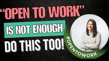 Open to work on Linkedin - Won’t help unless you do this too