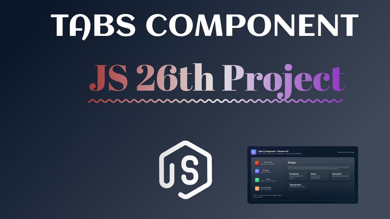 TabModern Tabs Component with HTML, CSS & JavaScript—Accessible, Responsive UI Copy, Paste Codes