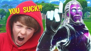 SAVAGE LITTLE KID SCREAMS AT ME ON FORTNITE (Funny Fortnite Trolling)