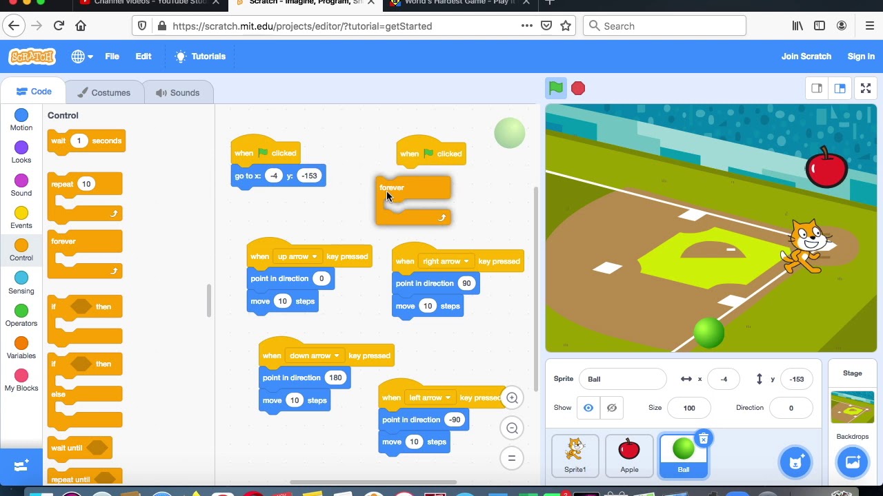 Recreate the World's hardest game with Scratch 