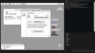 PlainTalk Speech Recognition on an Emulated Quadra 840AV (DSP3210)