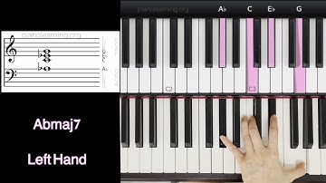 how to play Abmaj7 on piano in 29 secs