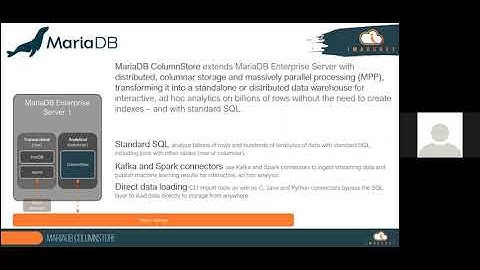 Webinar - Introducción a la plataforma MariaDB.