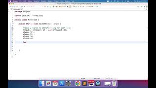 Java Program to iterate array list using for each loop | Java Collection