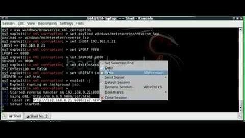 Metasploit ---- Explotando vulnerabilidad en Internet Explorer 7