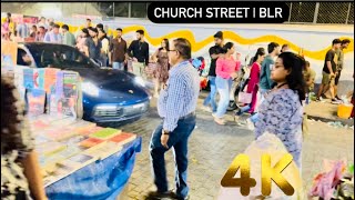 Church Street - MG Road Night Life | Bangalore | India | 4k Walk through video