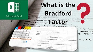 What is the Bradford factor? Bradford factor in Excel