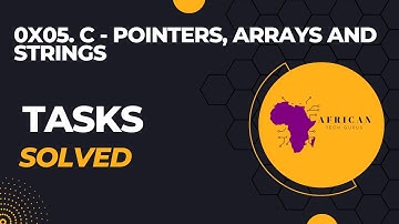 0x05. C - Pointers, arrays and strings : Mandatory Tasks Solved #alxsoftwareengineering  #alx