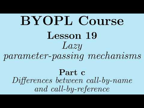[BYOPL:L19c] Lazy evaluation - Differences between call-by-name and call-by-reference