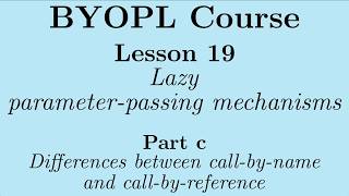 [BYOPL:L19c] Lazy evaluation - Differences between call-by-name and call-by-reference