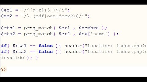 Expresiones Regulares 2 -  PHP