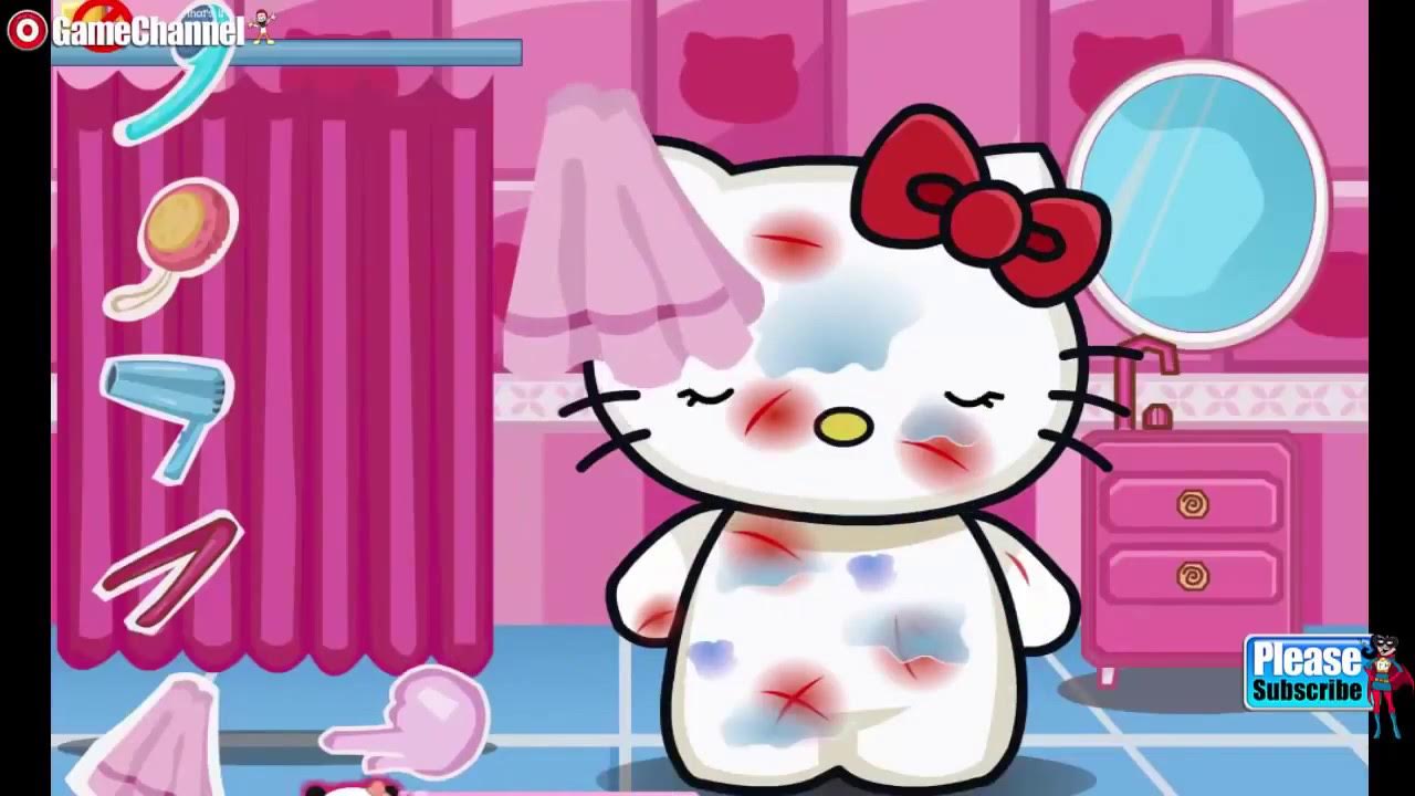 Хэллоу игра. Игра Хелло Китти. Игры Хелло Китти для девочек. Hello Kitty игра салон. Игра девочка идет.