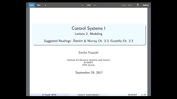 Lecture 2 - Control Systems 1(ETH Zurich, Autumn 2017)