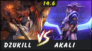 Dzukill  Yone vs Akali TOP Patch 14.6  Yone Gameplay