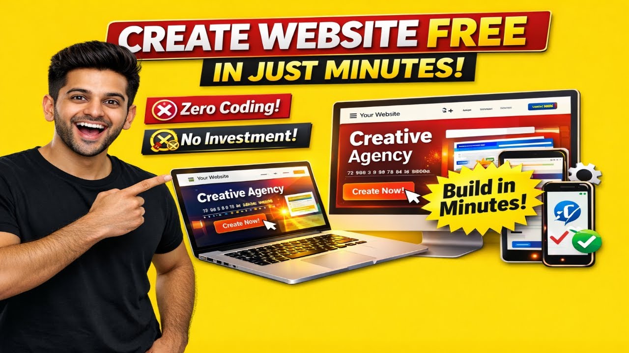Create Professional Website FREE | No Coding | No Investment | Beginner Friendly