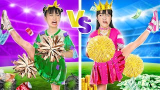 Poor Cheerleader Vs Rich Cheerleader - Funny Stories About Baby Doll Family