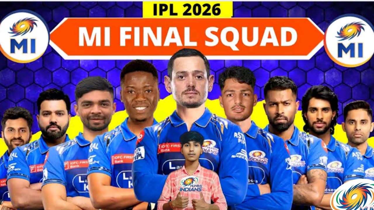 IPL 2026 - Mumbai Indians Full & Final Squad | MI Team 2026 Players List | MI 2026 Squad