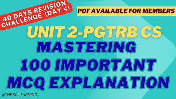 Mastering100 important Multiple Choice Questions Explained! unit 2-DBMS  #pgtrb2025 #dbms