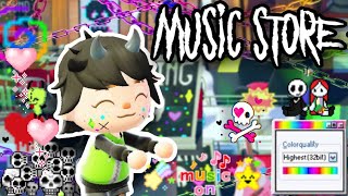 A DISASTER of a Scene Music Store Build | ACNH