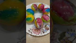 Радужные пасхальные яйца к Пасхе 🌈 #пасха #куличрецепт #праздник #деревня #ростов #пасхальноеяйцо