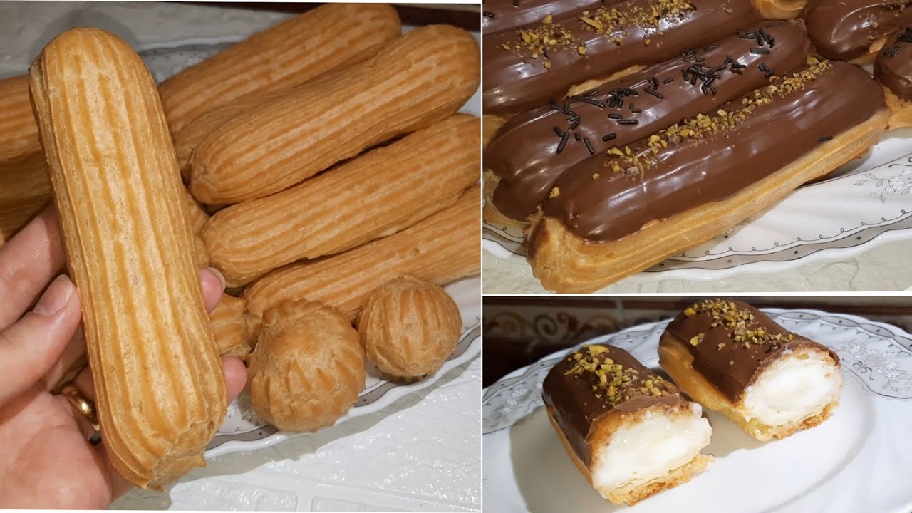 الاكلير(الشو)❤️بدون زبده ولا سمنه‼️كميه كبيره ب كوب ونص دقيق بس