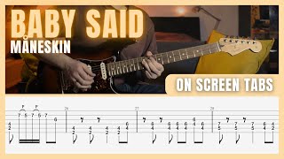 PDF Sample Baby Said - Måneskin guitar tab & chords by Nico's Music Room.