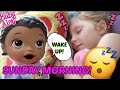 BABY ALIVE does a SUNDAY MORNING ROUTINE! SUNDAY FUNDAY! The Lilly and Mommy Show. FUNNY KIDS SKIT!