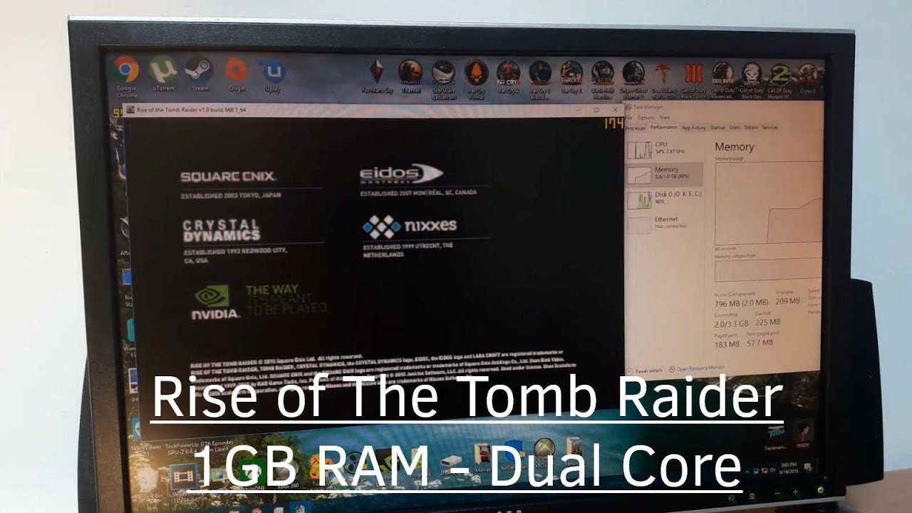 Rise of The Tomb Raider on 1GB RAM - Dual Core