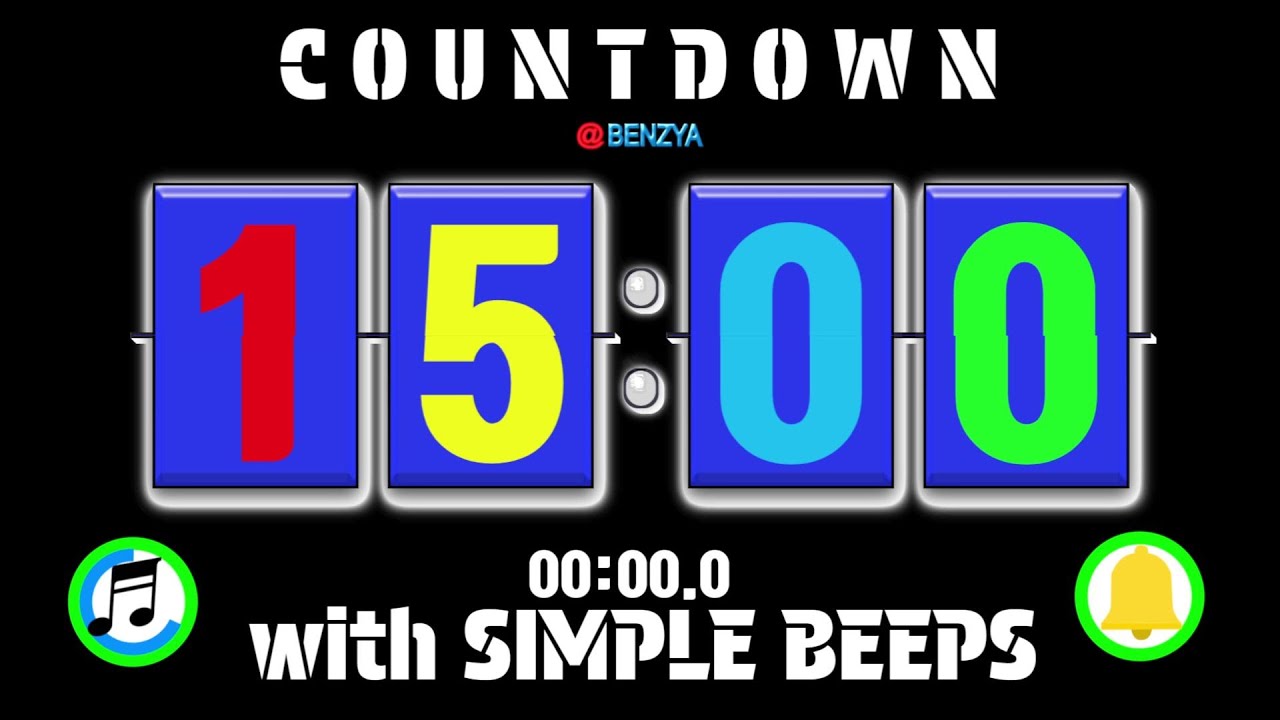 another rectangle flip clock 15 minutes countdown timer alarm🔔with ...