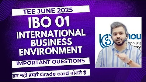 IBO 01 Important Questions TEE June 2025 | Pass with Confidence! | IGNOU📚🌍 By Shuvam Sir