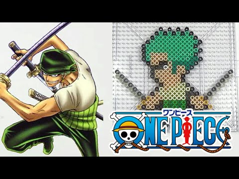 ゾロ One Piece アイロンビーズで作ってみた Iron Beads Youtube