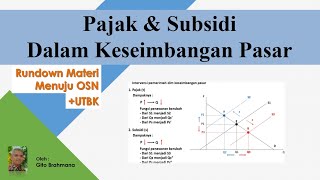 Pengaruh Pajak Dan Subsidi Dalam Keseimbangan Pasar | Rundown Materi Ekonomi Menuju OSN & UTBK