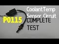 HOW TO TEST ENGINE COOLANT TEMPERATURE SENSOR. 5 TESTS. P0115 code.