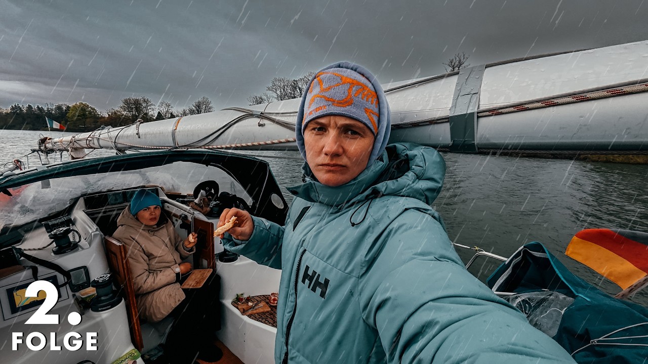 ⁣Der Norden ruft 🌧️ | Mit dem Boot durch Europa Tag 2