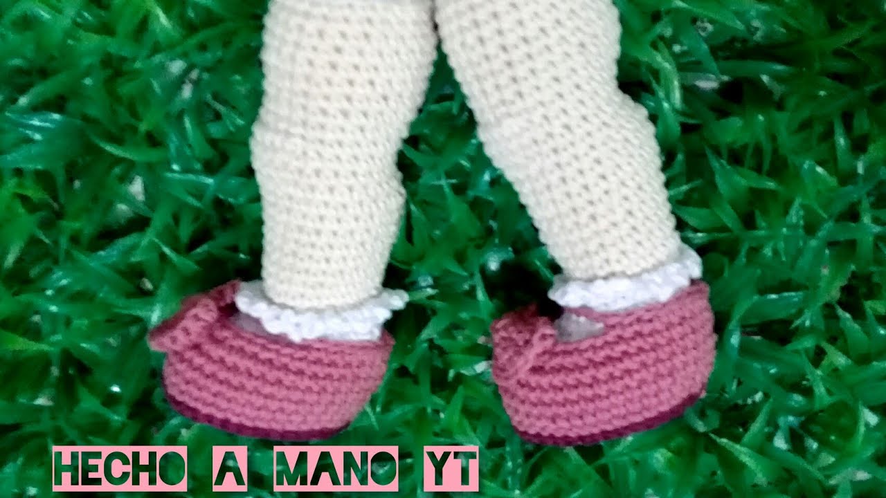 Muñeca amigurumi paso a paso (parte 3) zapatos - YouTube