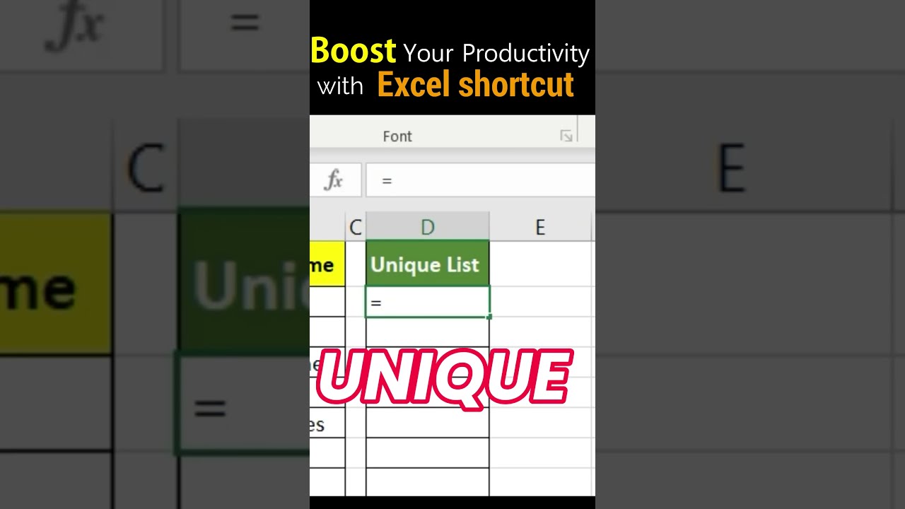 How To Create Unique List In Excel Tips And Tricks excelshorts YouTube How To Create Unique List In Excel Tips And Tricks excelshorts YouTube