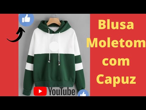 Como Fazer Blusa de Moletom com Capuz /Blusa Canguru. Parte #1