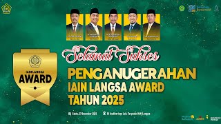 PENGANUGERAHAN IAIN LANGSA AWARD TAHUN 2025
