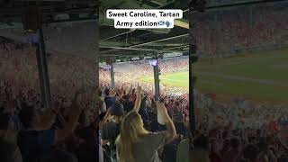 The Tartan Army created a special atmosphere at Fenway Park.