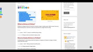 Basics of String in Python Part 1 | Introduction to String | Concatenation | String replication