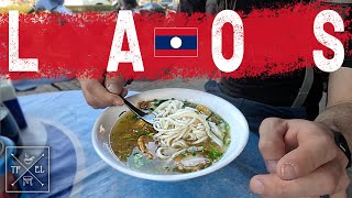 Lao Street Food in Vientiane!  | Amazing Laotian Noodles!! | Laos Travel Vlog