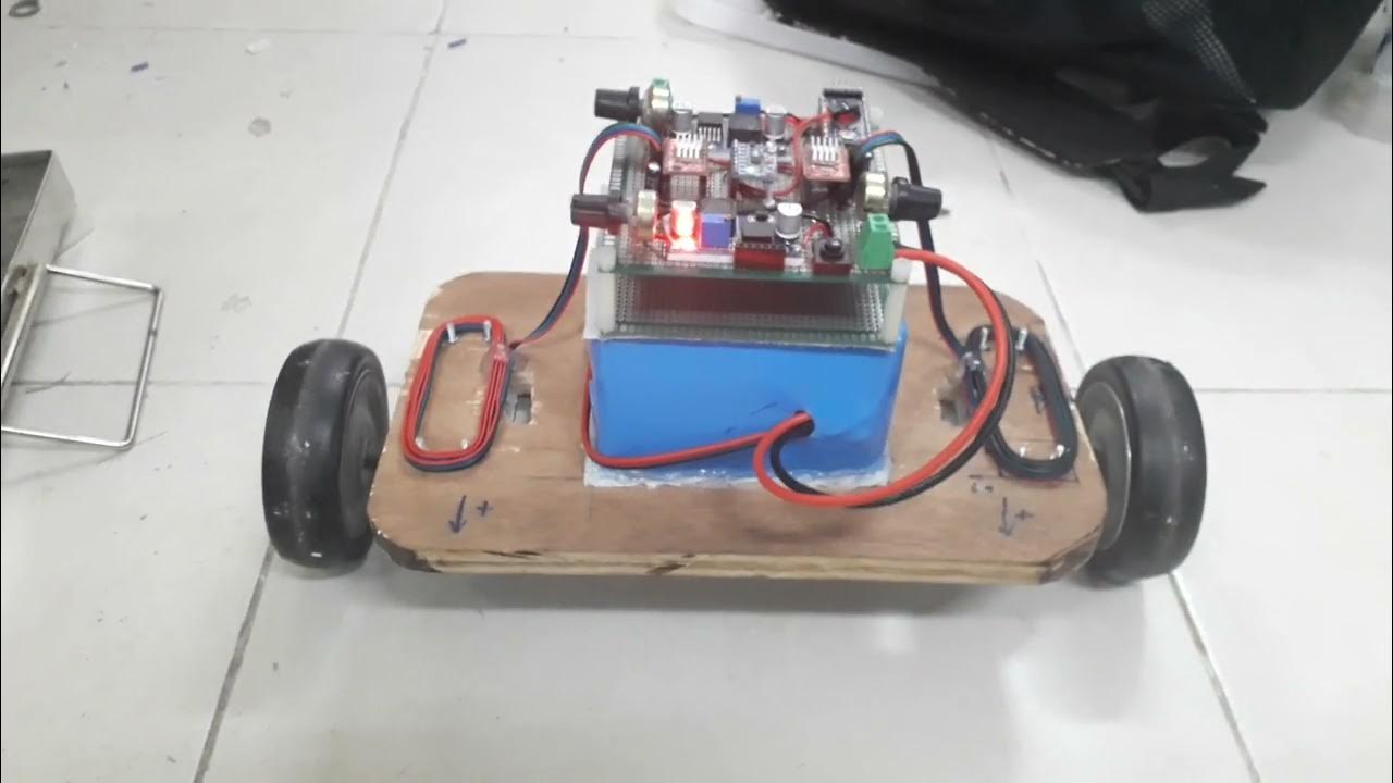 self balancing robot stepper motor with heavy battery - YouTube