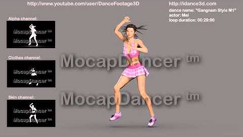 GANGNAM STYLE M1 - 3D dance Motion capture footage preview  |  3d animation video | by MocapDancer