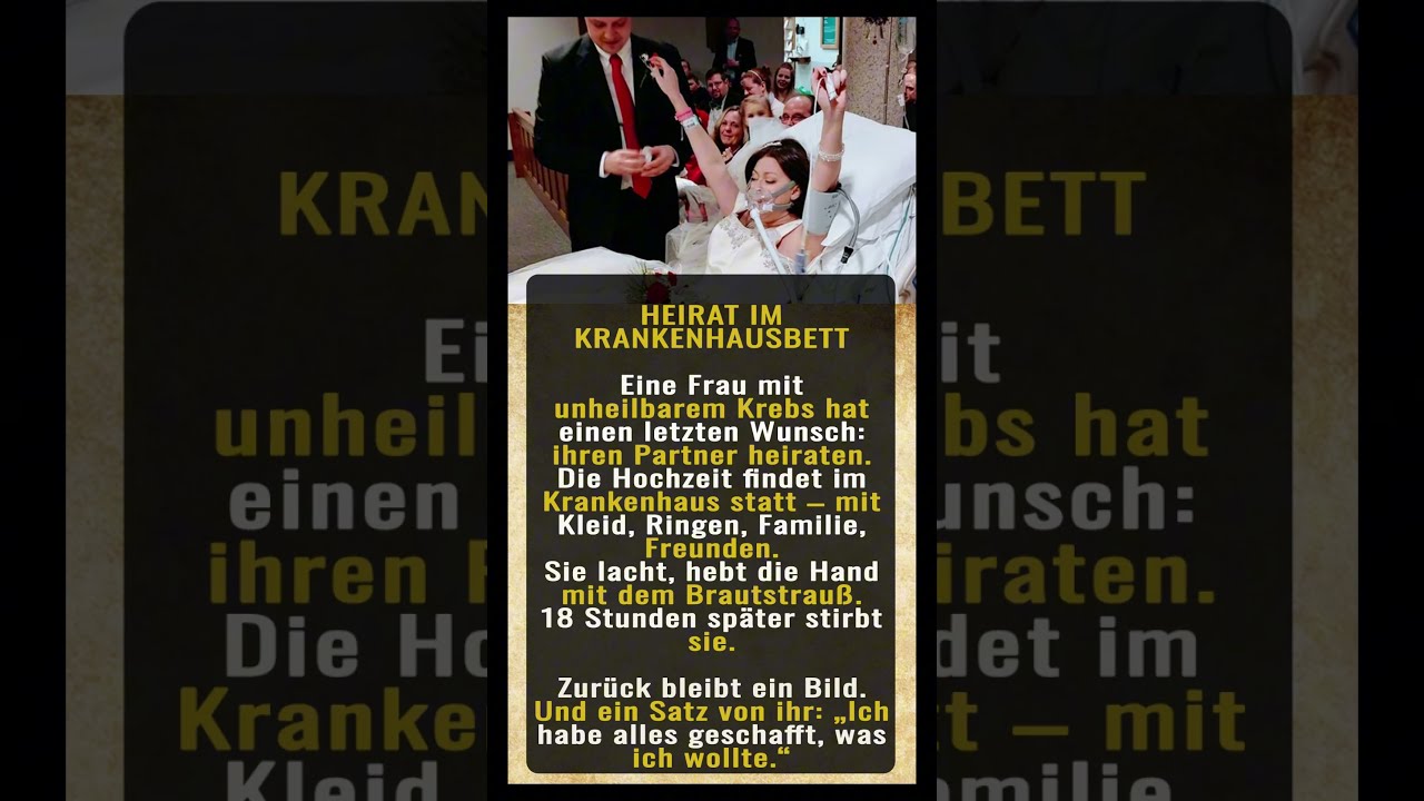 HOCHZEIT IM Krankenhaus 18 Stunden Vor Dem Tod Echte Fakten History