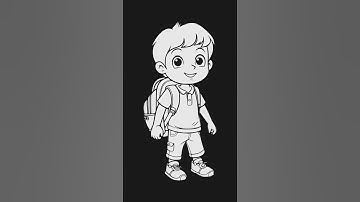School boy simple art in #inkscape #anime #schoolboy #characterdrawing