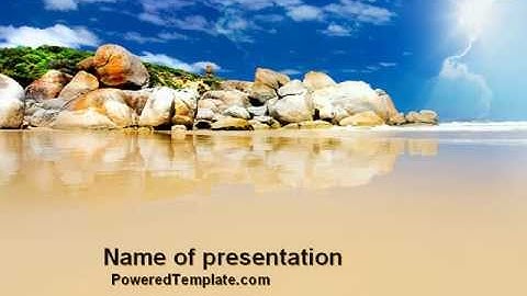 Stony Beach PowerPoint Template by PoweredTemplate.com