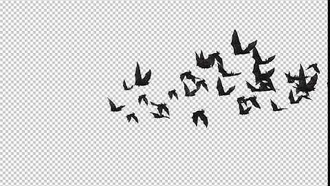 Flock of Bats - Angle Flying - I - Left to Right | Motion Graphics - Envato elements