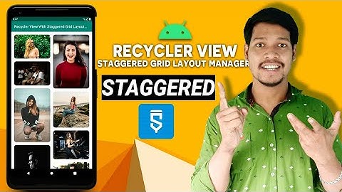 Staggered grid layout manager with recyculerview activity  project in sketchware pro #sketchware