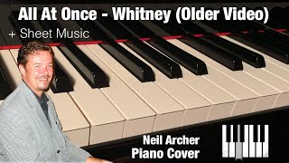 All At Once - Whitney Houston - Piano Cover + Sheet Music